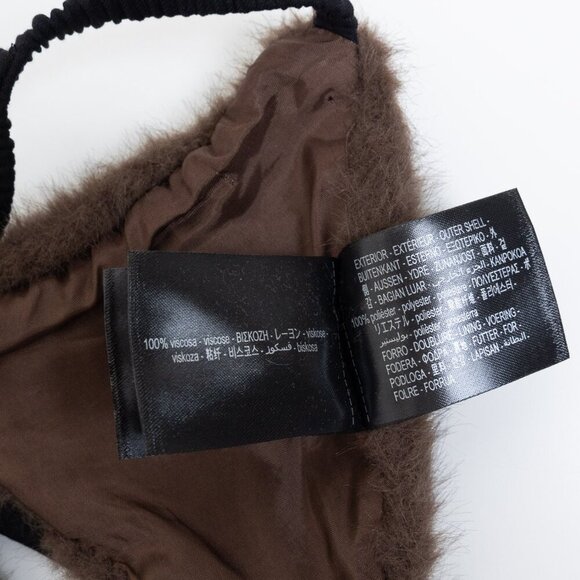 Zara Studio Faux Fur Triangle Bra Brown - Picture 6 of 9